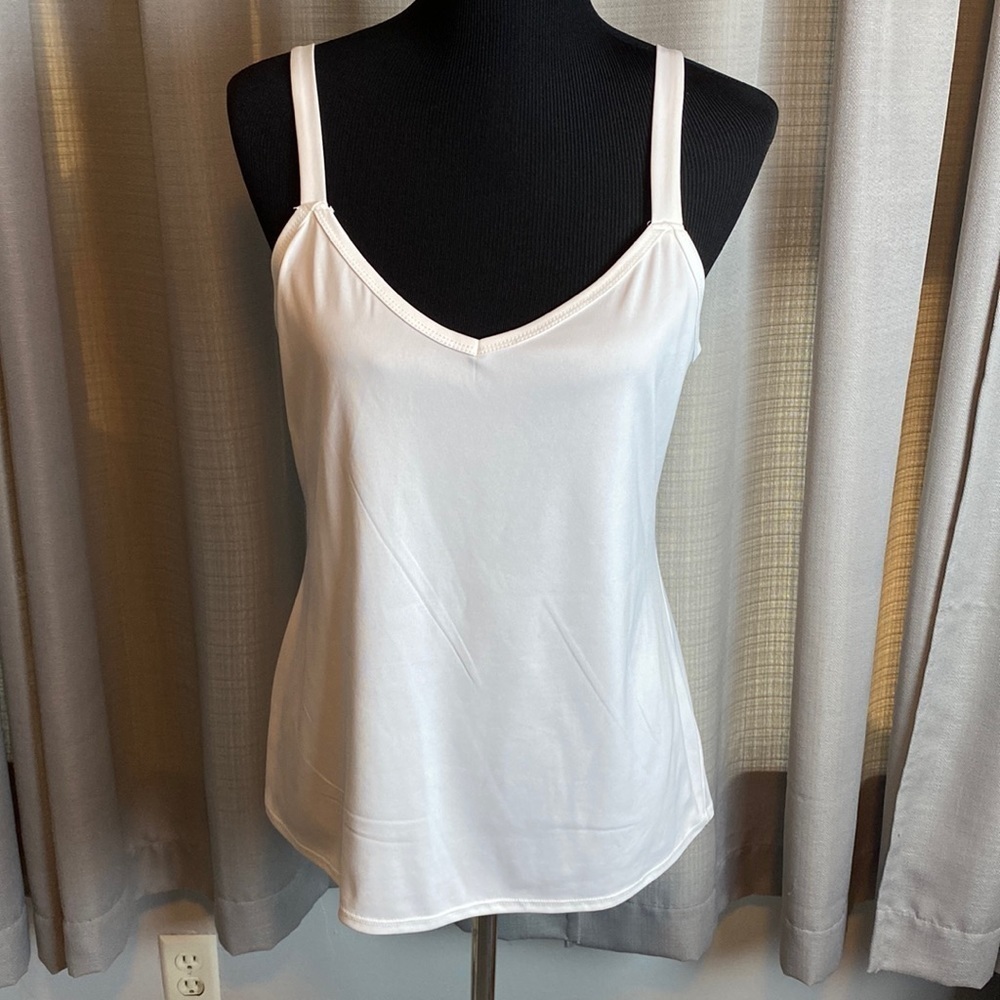 AB Studio Women’s 2 pc Tank & Blouse White sz L NWT - Picture 6 of 12